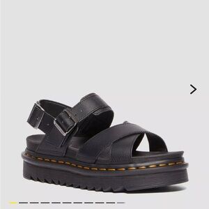 Dr. Martens Black Leather Strap Sandals